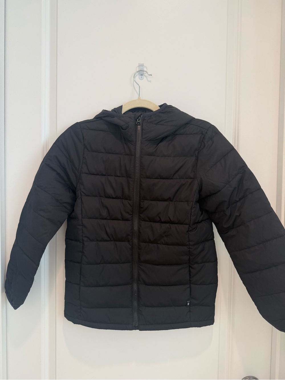 Kids Gap Black Quilted Hooded Jacket-L